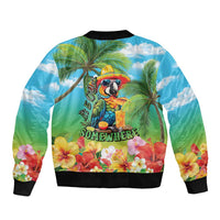 Always 5 O'clock Bomber Jacket Hawaiian Tropical Parrot LT9 - Polynesian Pride
