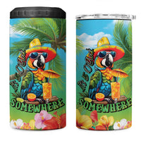 Always 5 O'clock 4 in 1 Can Cooler Tumbler Hawaiian Tropical Parrot - Polynesian Pride