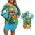 Always 5 O'clock Couples Matching Off Shoulder Short Dress and Hawaiian Shirt Hawaiian Tropical Parrot - Polynesian Pride