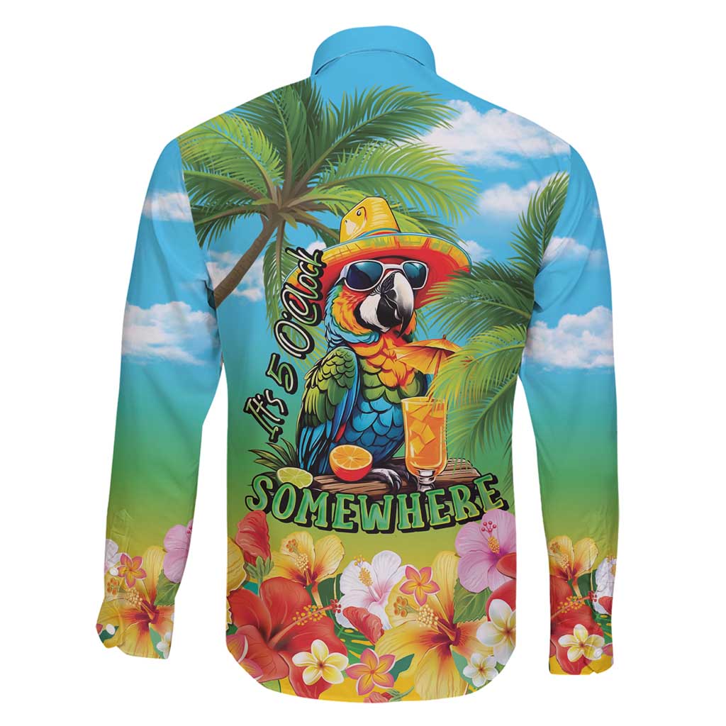 Always 5 O'clock Family Matching Off Shoulder Short Dress and Hawaiian Shirt Hawaiian Tropical Parrot LT9 - Polynesian Pride