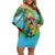 Always 5 O'clock Family Matching Off Shoulder Short Dress and Hawaiian Shirt Hawaiian Tropical Parrot - Polynesian Pride