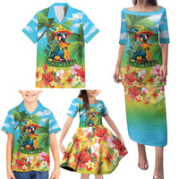 Always 5 O'clock Family Matching Puletasi and Hawaiian Shirt Hawaiian Tropical Parrot LT9 - Polynesian Pride