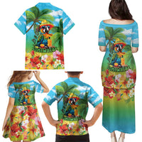 Always 5 O'clock Family Matching Puletasi and Hawaiian Shirt Hawaiian Tropical Parrot LT9 - Polynesian Pride