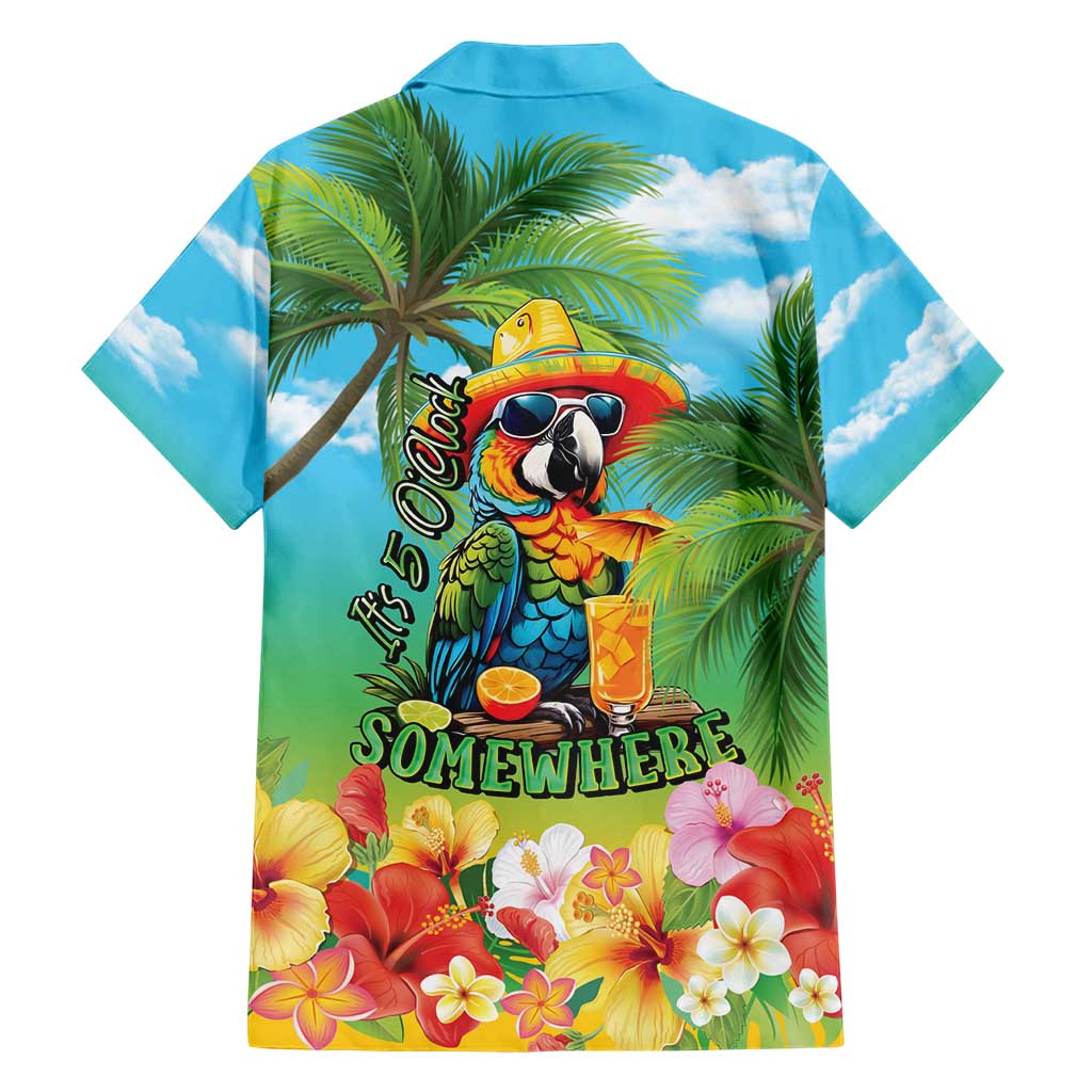 Always 5 O'clock Family Matching Short Sleeve Bodycon Dress and Hawaiian Shirt Hawaiian Tropical Parrot LT9 - Polynesian Pride