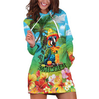Always 5 O'clock Hoodie Dress Hawaiian Tropical Parrot - Polynesian Pride