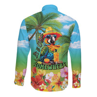 Always 5 O'clock Long Sleeve Button Shirt Hawaiian Tropical Parrot - Polynesian Pride
