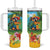 Always 5 O'clock Tumbler With Handle Hawaiian Tropical Parrot - Polynesian Pride