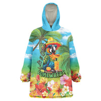 Always 5 O'clock Wearable Blanket Hoodie Hawaiian Tropical Parrot - Polynesian Pride