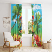 Always 5 O'clock Window Curtain Hawaiian Tropical Parrot - Polynesian Pride