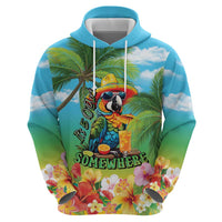 Always 5 O'clock Zip Hoodie Hawaiian Tropical Parrot - Polynesian Pride