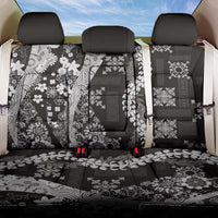 Hawaii Puakenikeni and Maile Lei Back Car Seat Cover Black Japanese Wave Style LT9 One Size Black - Polynesian Pride