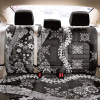 Hawaii Puakenikeni and Maile Lei Back Car Seat Cover Black Japanese Wave Style LT9 - Polynesian Pride
