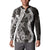 Hawaii Puakenikeni and Maile Lei Button Sweatshirt Black Japanese Wave Style - Polynesian Pride