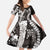 Hawaii Puakenikeni and Maile Lei Family Matching Puletasi and Hawaiian Shirt Black Japanese Wave Style - Polynesian Pride