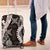 Hawaii Puakenikeni and Maile Lei Luggage Cover Black Japanese Wave Style - Polynesian Pride
