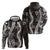 Hawaii Puakenikeni and Maile Lei Zip Hoodie Black Japanese Wave Style - Polynesian Pride
