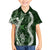 Hawaii Puakenikeni and Maile Lei Family Matching Tank Maxi Dress and Hawaiian Shirt Green Japanese Wave Style - Polynesian Pride