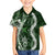 Hawaii Puakenikeni and Maile Lei Kid Hawaiian Shirt Green Japanese Wave Style - Polynesian Pride