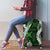 Hawaii Puakenikeni and Maile Lei Luggage Cover Green Japanese Wave Style - Polynesian Pride