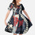 Hawaii Puakenikeni and Maile Lei Family Matching Summer Maxi Dress and Hawaiian Shirt Navy Blue Japanese Wave Style - Polynesian Pride