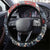 Hawaii Puakenikeni and Maile Lei Steering Wheel Cover Navy Blue Japanese Wave Style - Polynesian Pride
