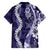 Hawaii Puakenikeni and Maile Lei Family Matching Long Sleeve Bodycon Dress and Hawaiian Shirt Purple Japanese Wave Style - Polynesian Pride