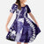 Hawaii Puakenikeni and Maile Lei Family Matching Puletasi and Hawaiian Shirt Purple Japanese Wave Style - Polynesian Pride