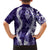 Hawaii Puakenikeni and Maile Lei Family Matching Summer Maxi Dress and Hawaiian Shirt Purple Japanese Wave Style - Polynesian Pride
