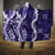 Hawaii Puakenikeni and Maile Lei Hooded Blanket Purple Japanese Wave Style - Polynesian Pride