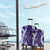Hawaii Puakenikeni and Maile Lei Luggage Cover Purple Japanese Wave Style - Polynesian Pride