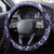 Hawaii Puakenikeni and Maile Lei Steering Wheel Cover Purple Japanese Wave Style - Polynesian Pride