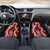 Hawaii Puakenikeni and Maile Lei Car Mats Red Japanese Wave Style - Polynesian Pride