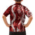 Hawaii Puakenikeni and Maile Lei Family Matching Summer Maxi Dress and Hawaiian Shirt Red Japanese Wave Style - Polynesian Pride