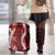 Hawaii Puakenikeni and Maile Lei Luggage Cover Red Japanese Wave Style - Polynesian Pride