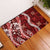 Hawaii Puakenikeni and Maile Lei Rubber Doormat Red Japanese Wave Style - Polynesian Pride