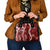 Hawaii Puakenikeni and Maile Lei Shoulder Handbag Red Japanese Wave Style - Polynesian Pride