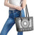 All White Tonga Malo e lelei Leather Tote Bag Vintage Ngatu Tribal Pattern - Polynesian Pride