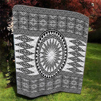 All White Tonga Malo e lelei Quilt Vintage Ngatu Tribal Pattern - Polynesian Pride