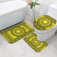All Yellow Tonga Malo e lelei Bathroom Set Vintage Ngatu Tribal Pattern - Polynesian Pride
