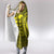 All Yellow Tonga Malo e lelei Hooded Blanket Vintage Ngatu Tribal Pattern - Polynesian Pride