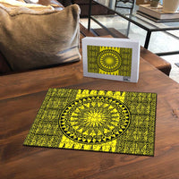 All Yellow Tonga Malo e lelei Puzzle Vintage Ngatu Tribal Pattern LT9 - Polynesian Pride