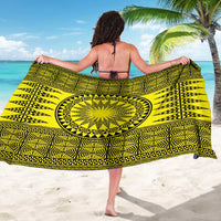 All Yellow Tonga Malo e lelei Sarong Vintage Ngatu Tribal Pattern - Polynesian Pride