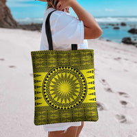 All Yellow Tonga Malo e lelei Tote Bag Vintage Ngatu Tribal Pattern - Polynesian Pride