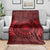 All Red Tonga Malo e lelei Blanket Vintage Ngatu Tribal Pattern - Polynesian Pride