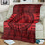 All Red Tonga Malo e lelei Blanket Vintage Ngatu Tribal Pattern - Polynesian Pride