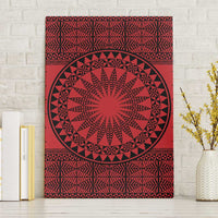 All Red Tonga Malo e lelei Canvas Wall Art Vintage Ngatu Tribal Pattern - Polynesian Pride