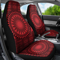 All Red Tonga Malo e lelei Car Seat Cover Vintage Ngatu Tribal Pattern - Polynesian Pride