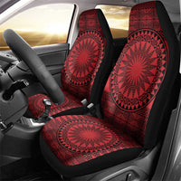 All Red Tonga Malo e lelei Car Seat Cover Vintage Ngatu Tribal Pattern - Polynesian Pride