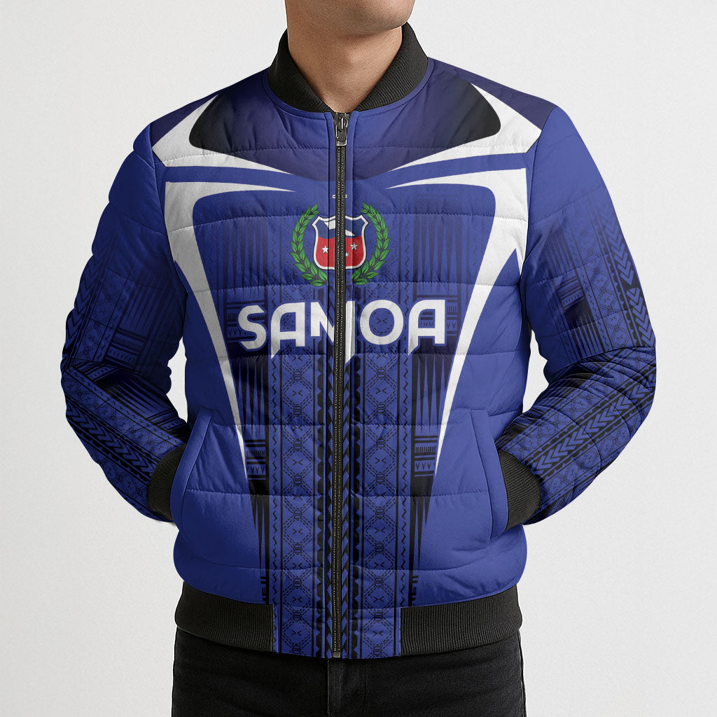 2026 Rugby Nations Series Custom Manu Samoa Bomber Puffer Jacket LT9 - Polynesian Pride