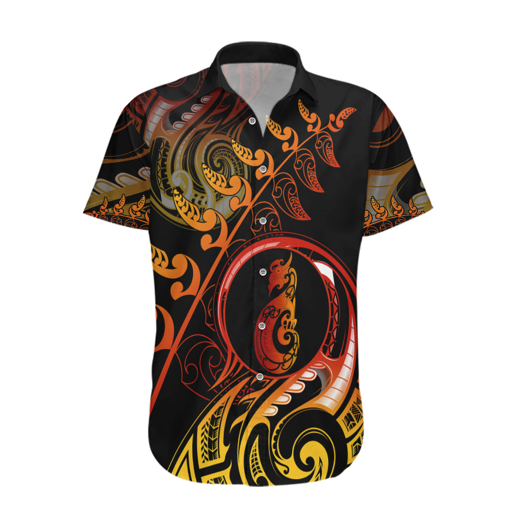 New Zealand Hawaiian Shirt Aotearoa Manaia Maori Fern Tattoo Arty LT9 Reggae - Polynesian Pride